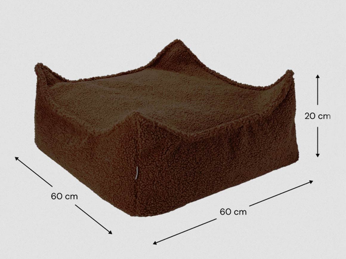 Set Kindersessel Sitzsack & Ottoman – Haselnussbraun – Bild 9