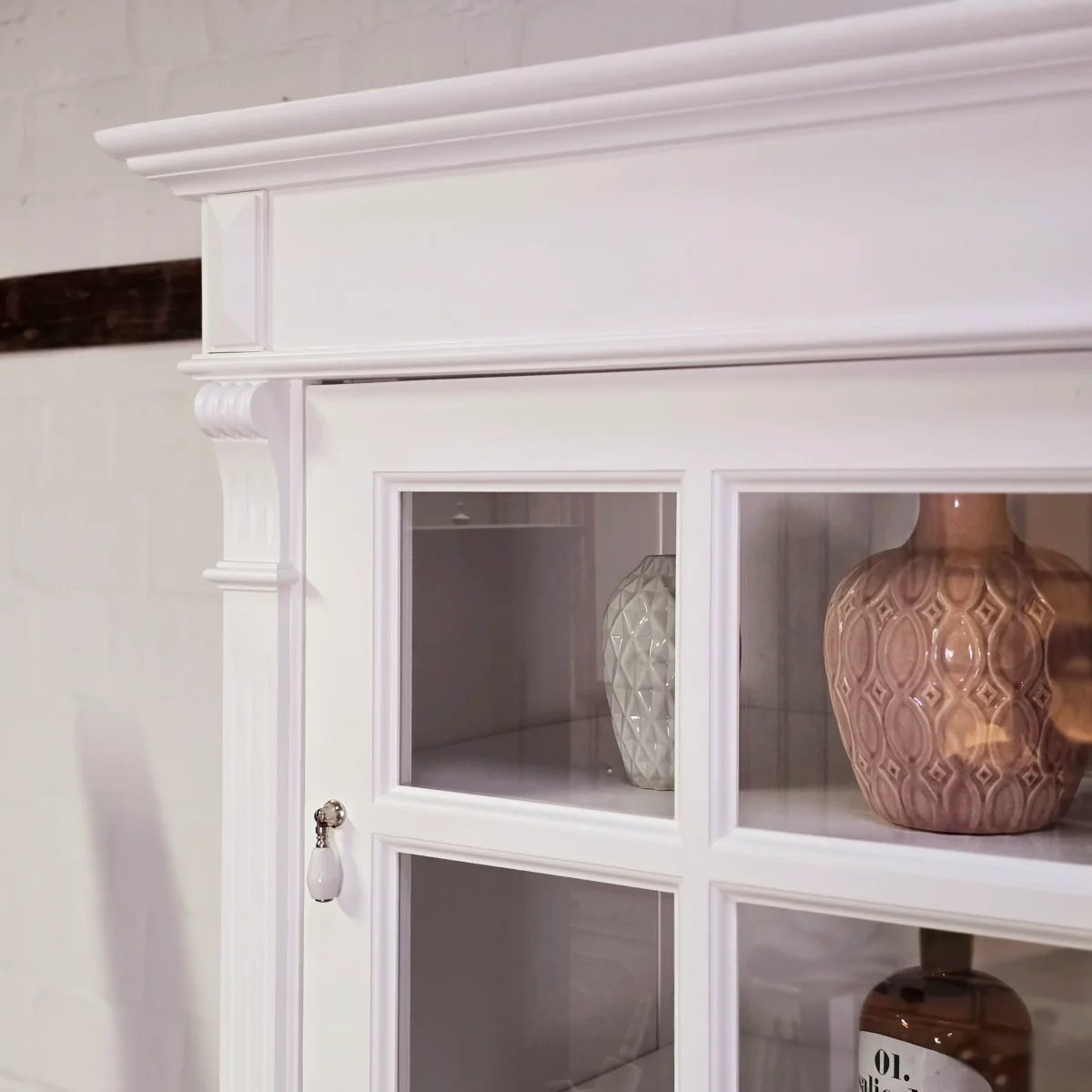 "Julienne Rouge" inkl. E-Ofen: Backofen-Schrank im Antik-Look 84 cm – Bild 8