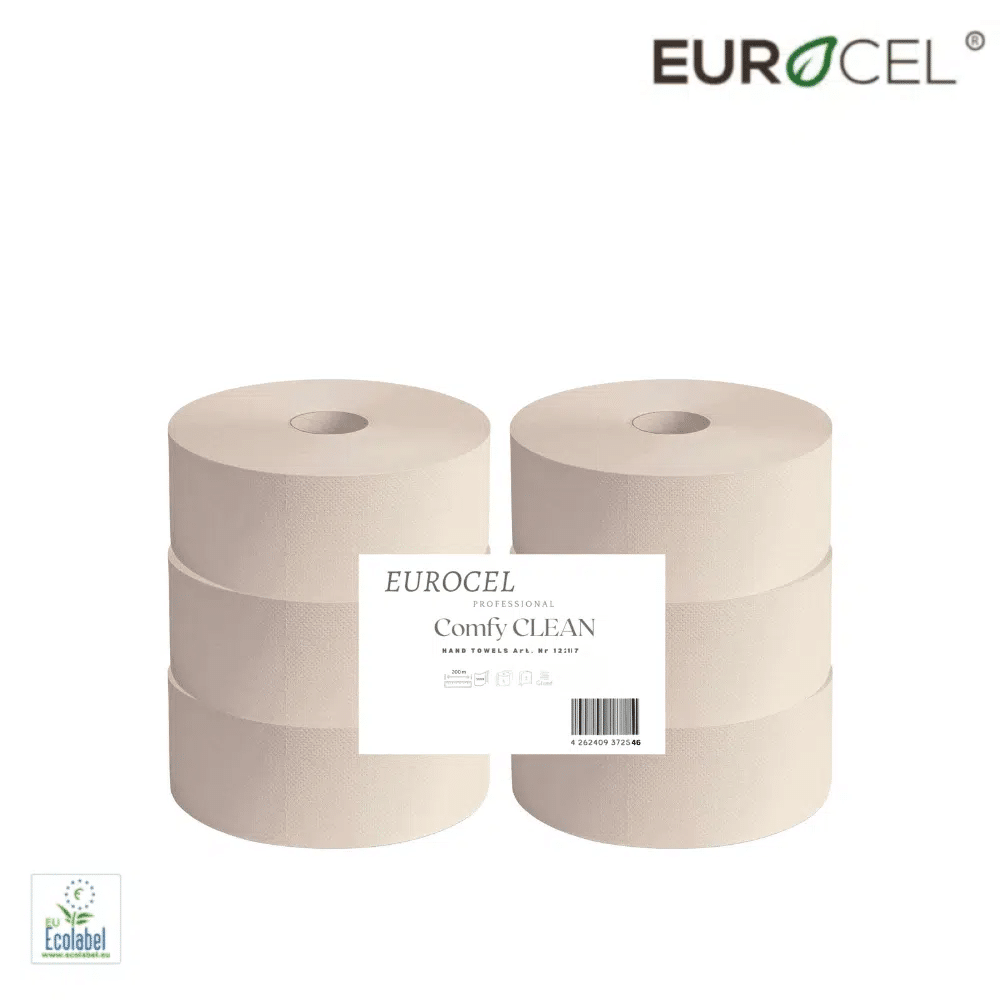 Jumbo Toilettenpapier- 2-lagig, 1000 Blatt, Natur, 100 % reine Zellulose6 Rollen – Bild 2