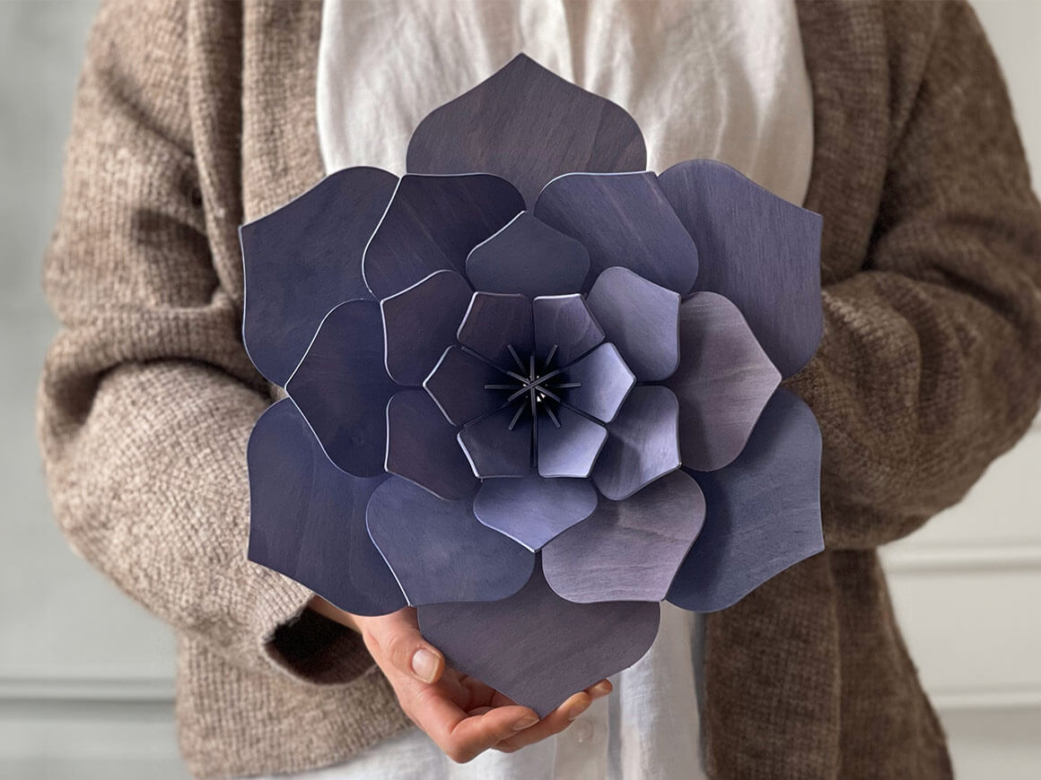 Lovi Decor Flower 34 cm, lavender blue – Bild 3