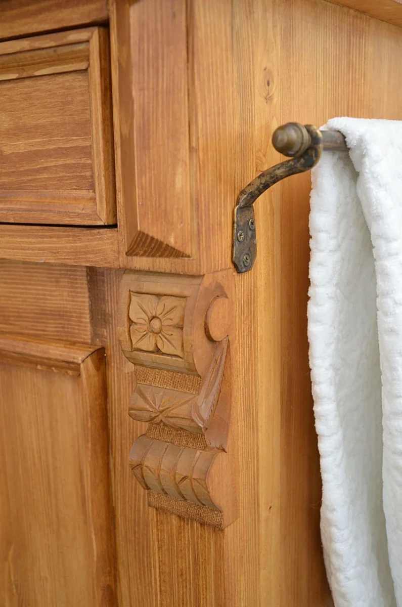 "Miraclé" Landhaus- Waschtisch mit Handtuchstange 70 cm – Bild 7