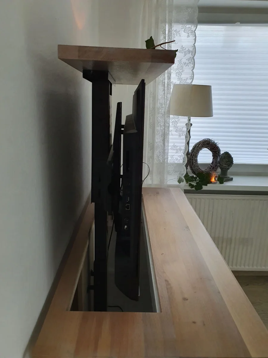 "Noemi": TV-Schrank mit Lift für 55 Zoll oder 65 Zoll im Landhausstil – Bild 6