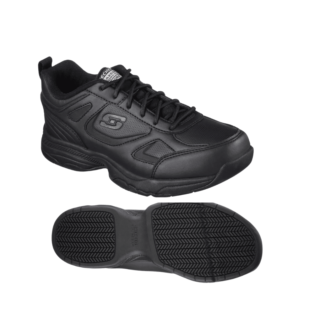 SKECHERS-WORK Dighton Bricelyn Damen-Sneaker/Berufsschuhe (Memory Foam, Slip Resistant, Electrical Hazard, Relaxed Fit) schwarz – Bild 5
