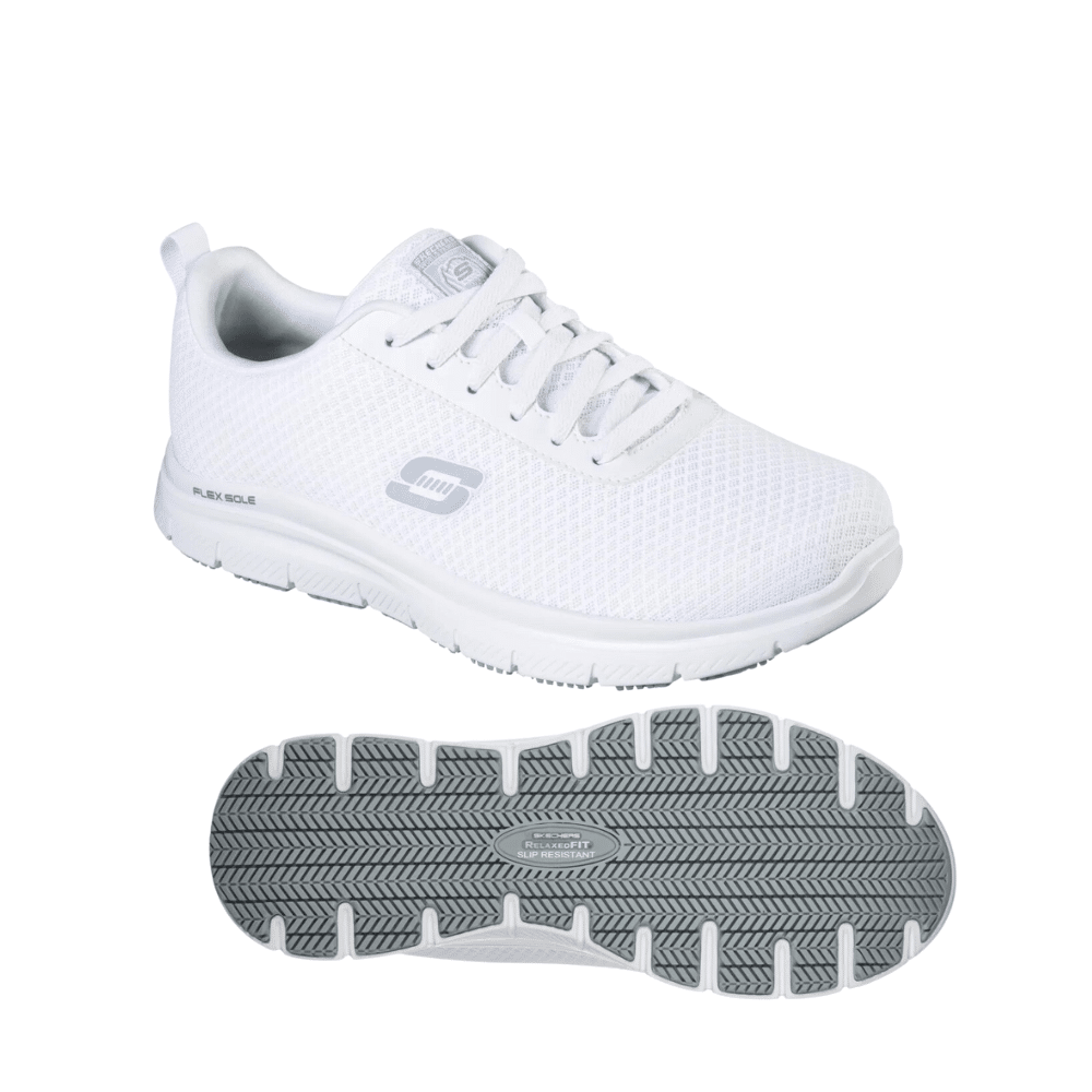 SKECHERS-WORK Herren-Berufsschuhe Relaxed Fit Flex Advantage – Bendon SR – weiß – Bild 5
