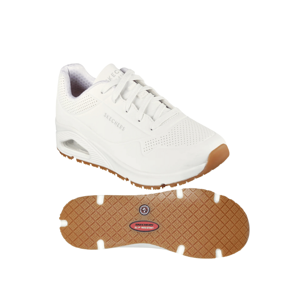 SKECHERS-WORK Damen-Berufsschuhe Relaxed Fit Uno SR weiß – Bild 3