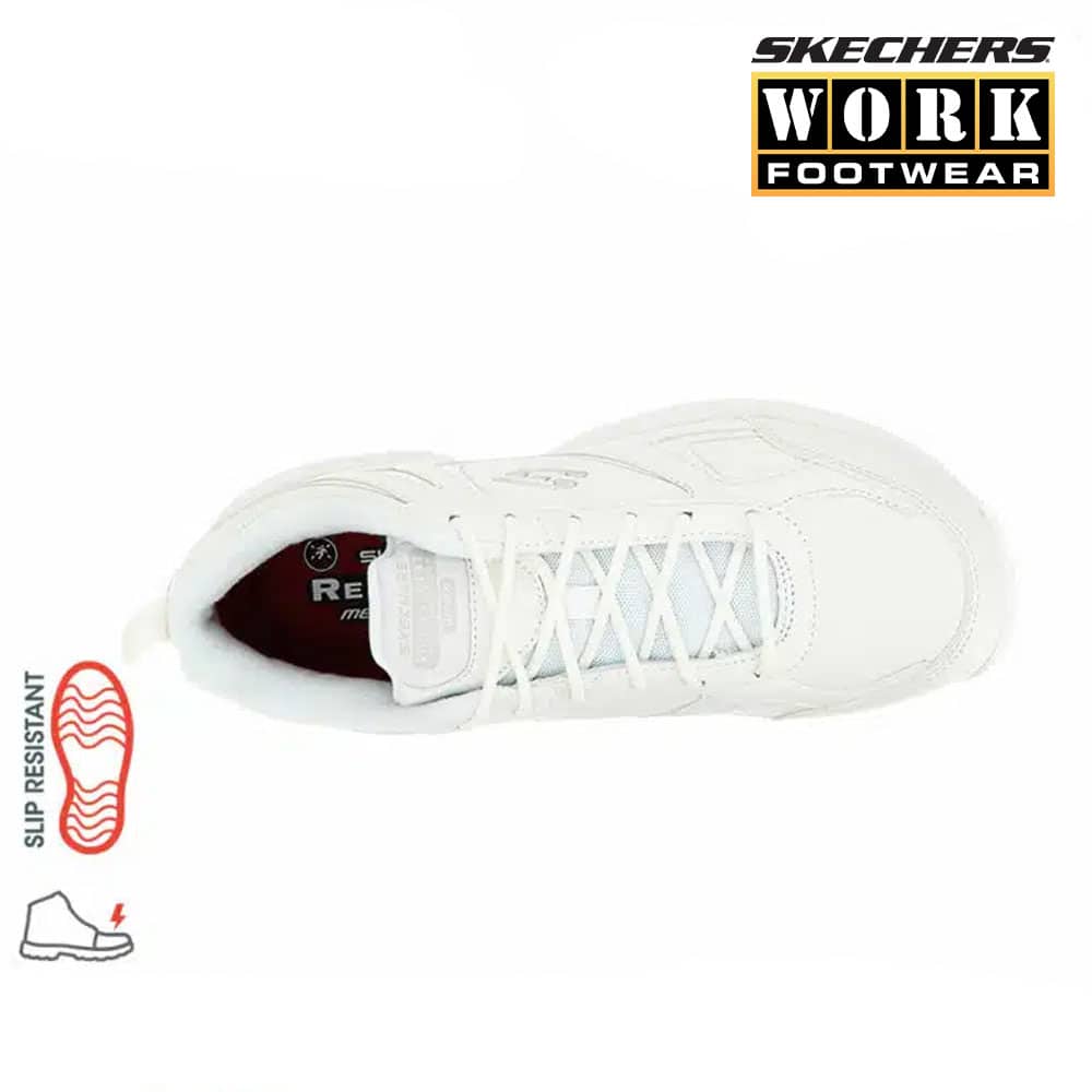 SKECHERS-WORK Dighton Bricelyn Damen-Sneaker/Berufsschuhe – weiß – Bild 3