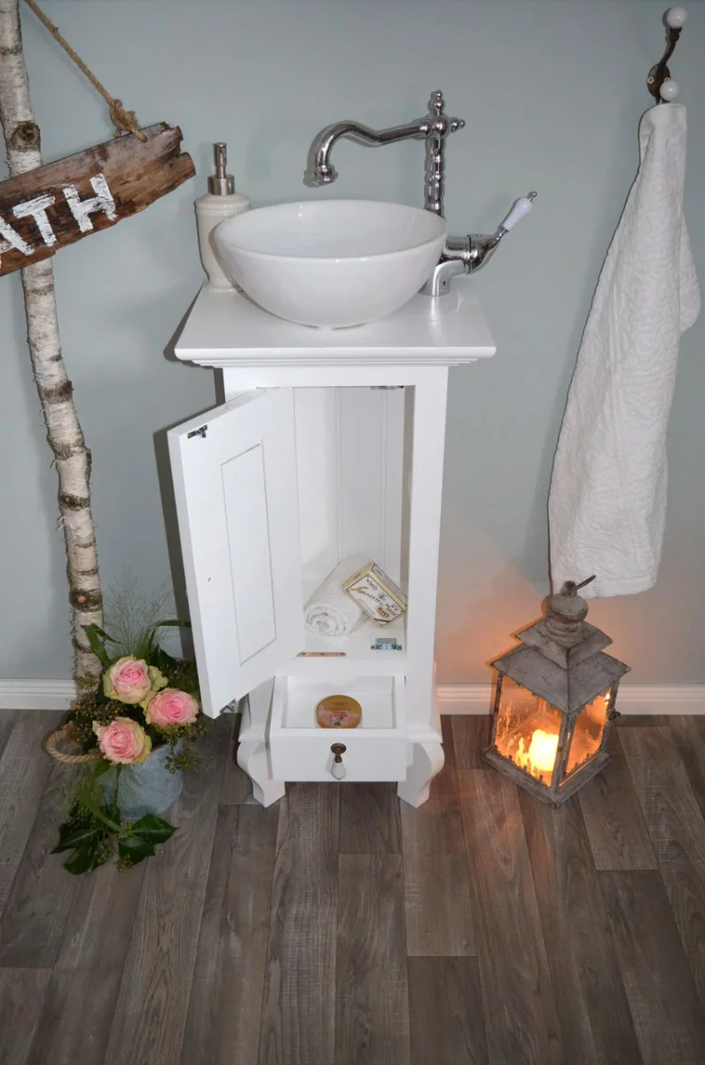 "Linnea" kleiner Gästewaschtisch im Landhausstil 38 cm – Bild 7