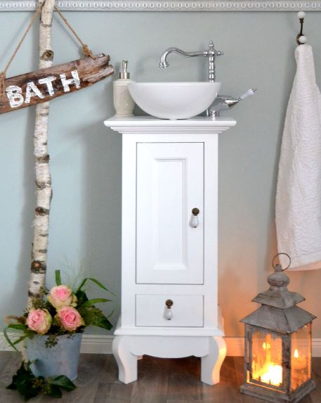 "Linnea" kleiner Gästewaschtisch im Landhausstil 38 cm – Bild 3
